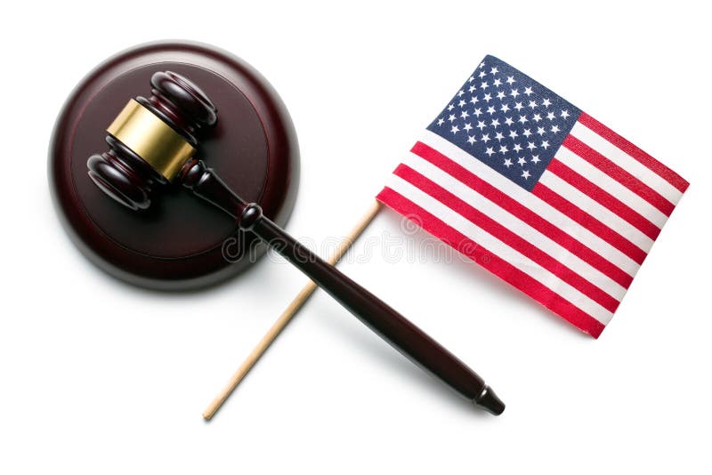 Judge Gavel with American Flag Stock Image Image of rights, united