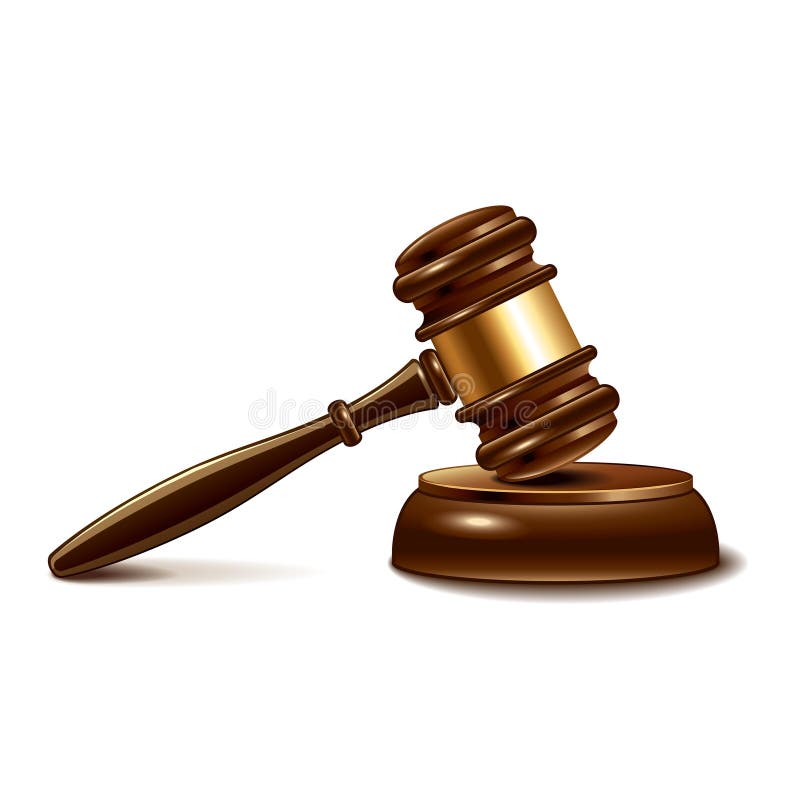 Judge Gavel Isolated On White Vector Stock Vector Image 46843003