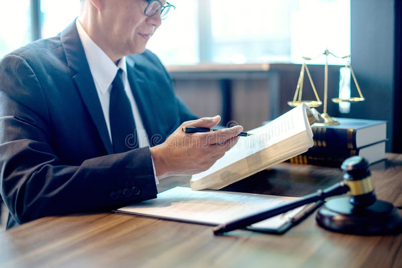 Judge lawyer gavel work in office with balance stock images Judge lawyer gavel work in office with balance stock images
