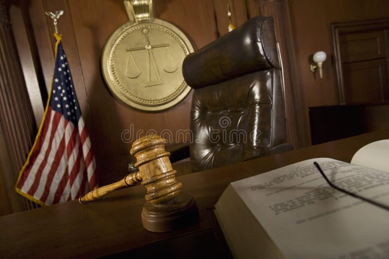 Judge s Chair in Courtroom stock photo. Image of america - 29663078