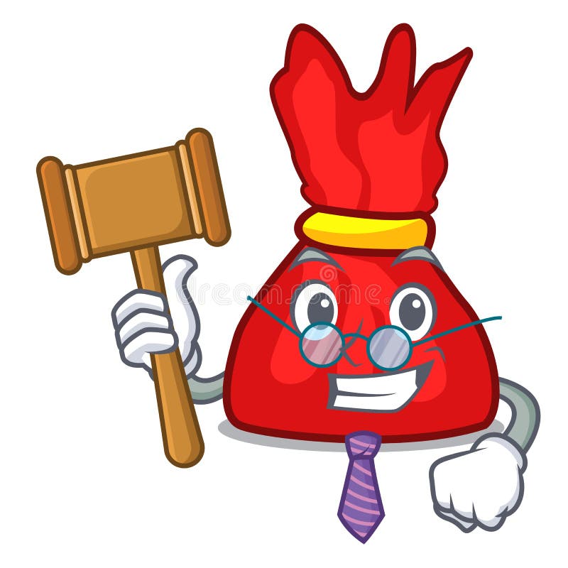 Judge Wrapper Candy Mascot Cartoon Stock Vector Illustration of