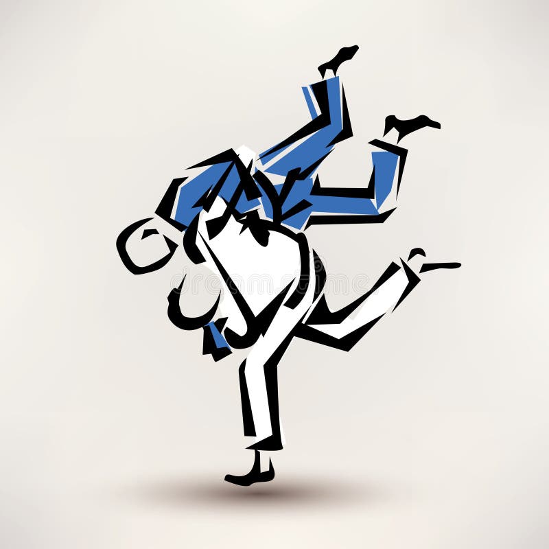 Judovektorsymbol vektor illustrationer Judovektorsymbol vektor illustrationer