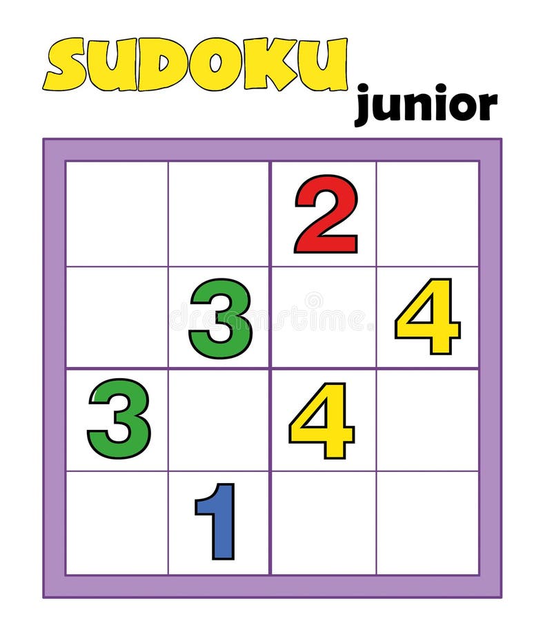Juego De Sudoku Con Las Respuestas 4, 5 Números Ilustración del Vector -  Ilustración de respuesta, rejilla: 115781025
