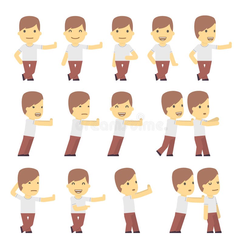 Juego de caracteres urbano en diversas actitudes. simple libre illustration Juego de caracteres urbano en diversas actitudes. simple libre illustration