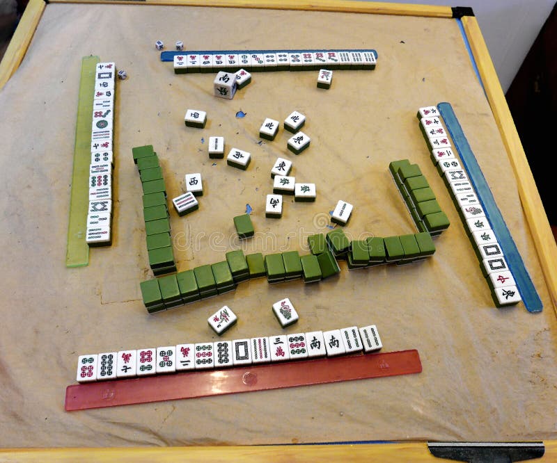 Juego de Mahjong foto de archivo Juego de Mahjong foto de archivo