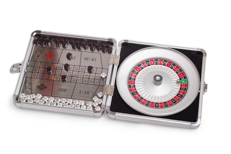 Antiguo juego de ruleta americano en metal, con tema de …