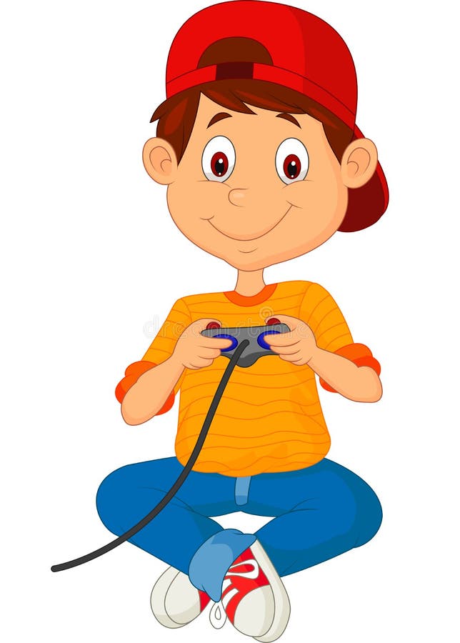 Juegos de los juegos de niños en la palanca de mando stock de ilustración Juegos de los juegos de niños en la palanca de mando stock de ilustración