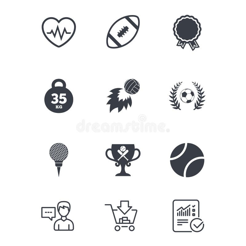 Juegos del deporte, icono de la aptitud Fútbol, golf ilustración del vector Juegos del deporte, icono de la aptitud Fútbol, golf ilustración del vector