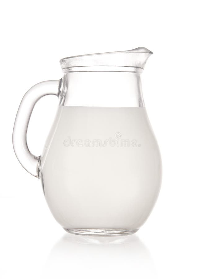 Premium Photo  Glass of milk and jug on white