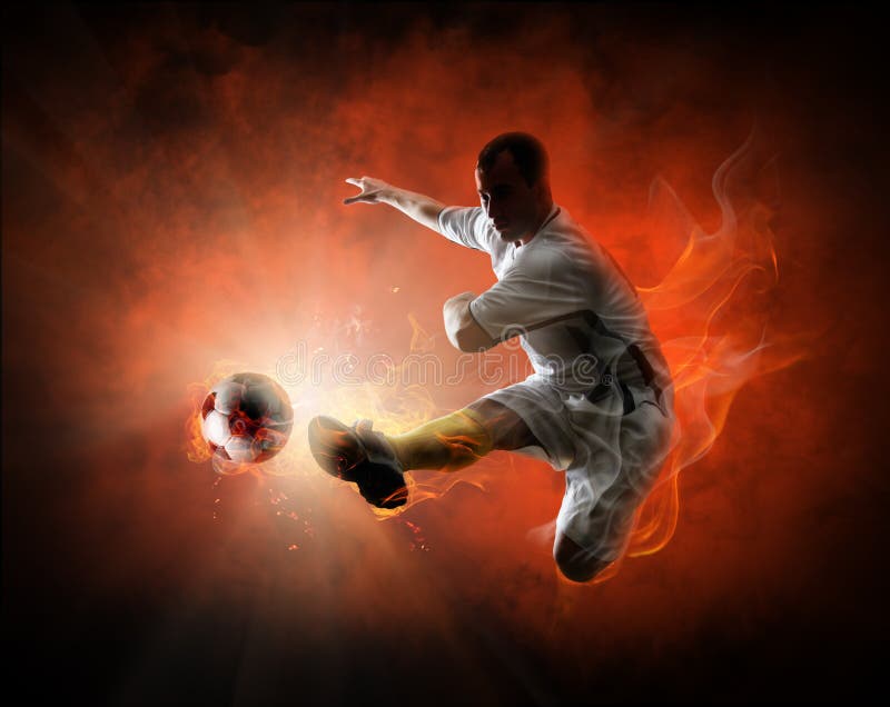 Jugador de fútbol imagen de archivo libre de regalías Jugador de fútbol imagen de archivo libre de regalías
