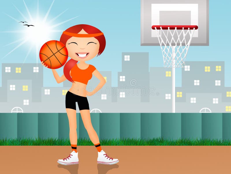 Jugar a baloncesto ilustración del vector Jugar a baloncesto ilustración del vector