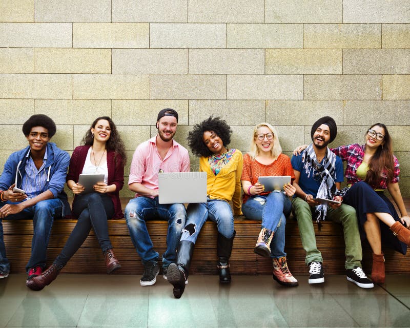 Jugendlich-Junge Team Together Cheerful Concept lizenzfreies stockfoto