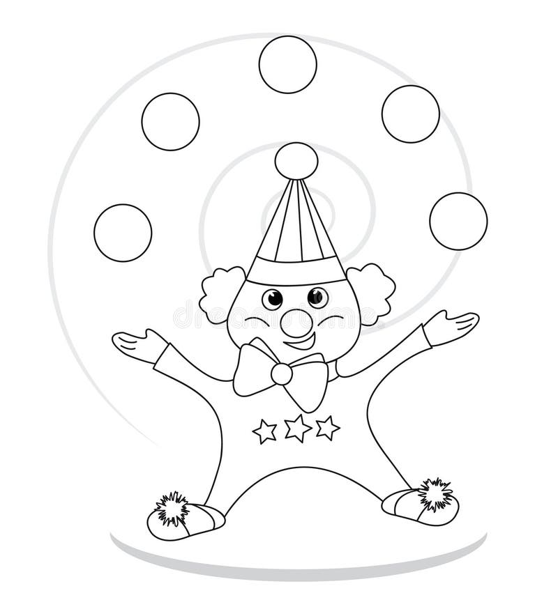 Juggling clown stock illustration. Illustration of blank - 18113841