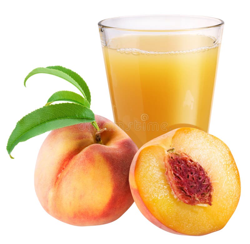 Jugo del melocotón con el melocotón maduro imagen de archivo libre de regalías Jugo del melocotón con el melocotón maduro imagen de archivo libre de regalías