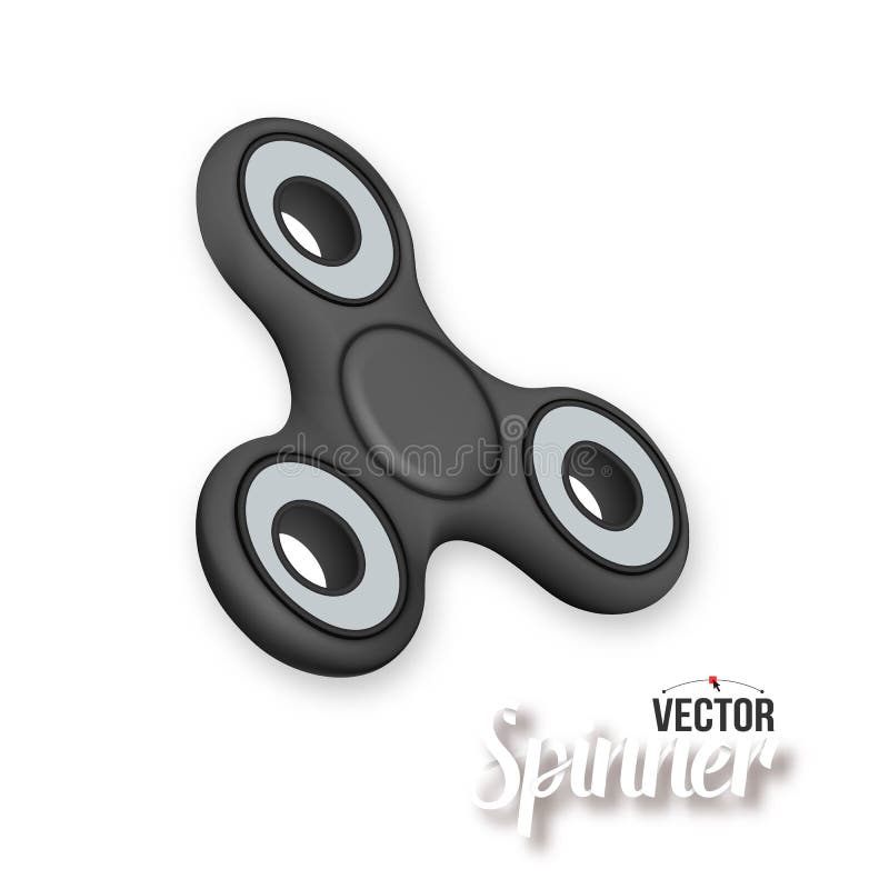 Juguete del hilandero de la persona agitada del vector icono de giro del artilugio de la relajación moderna realista del vector 3 stock de ilustración Juguete del hilandero de la persona agitada del vector icono de giro del artilugio de la relajación moderna realista del vector 3 stock de ilustración