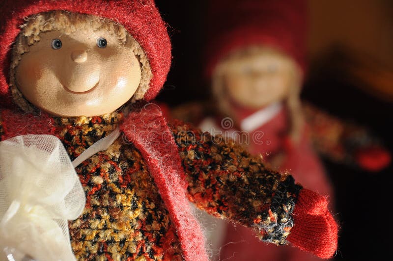 Juguetes hechos a mano de la Navidad foto de archivo
