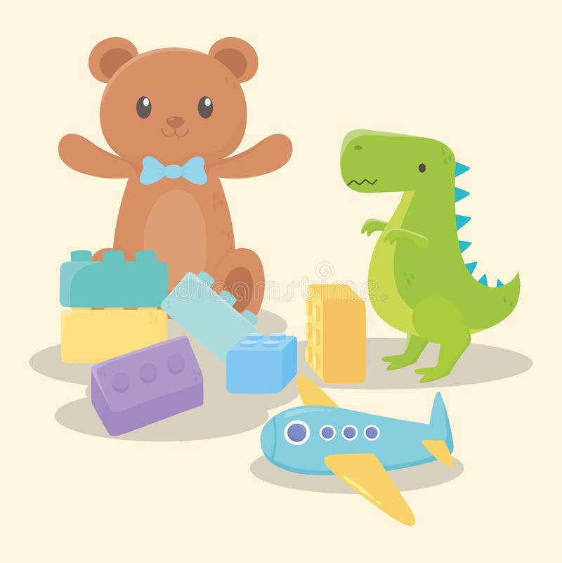 Juguetes Infantiles Objetan Divertidos Dibujos Animados Dinosaurios Osito De Peluche Y Bloques Ilustración del Vector - Ilustración de alegre, muestra: 191849662 Juguetes Infantiles Objetan Divertidos Dibujos Animados Dinosaurios Osito De Peluche Y Bloques Ilustración del Vector - Ilustración de alegre, muestra: 191849662
