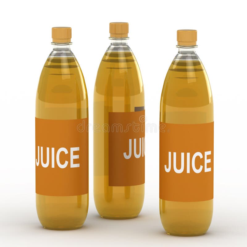 Glass Juice Bottles Stock Illustration - Download Image Now