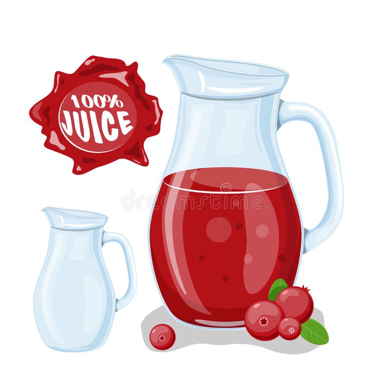 Juice with Cranberry in a Glass Jug, Vector Cartoon Card with Fresh Berries and Smothie Isolated on White. Red Juice Stock Vector - Illustration of beverage, cartoon: 129817520 Juice with Cranberry in a Glass Jug, Vector Cartoon Card with Fresh Berries and Smothie Isolated on White. Red Juice Stock Vector - Illustration of beverage, cartoon: 129817520