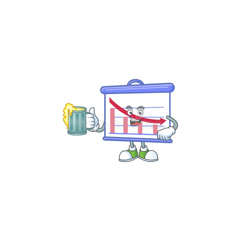 With juice down graphic board for decrease report vector illustration. Decrease statistics vector icon vectors