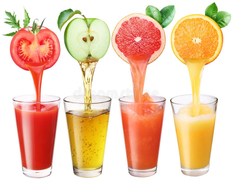 Juice flowing into the glass. royalty free stock photos Juice flowing into the glass. royalty free stock photos