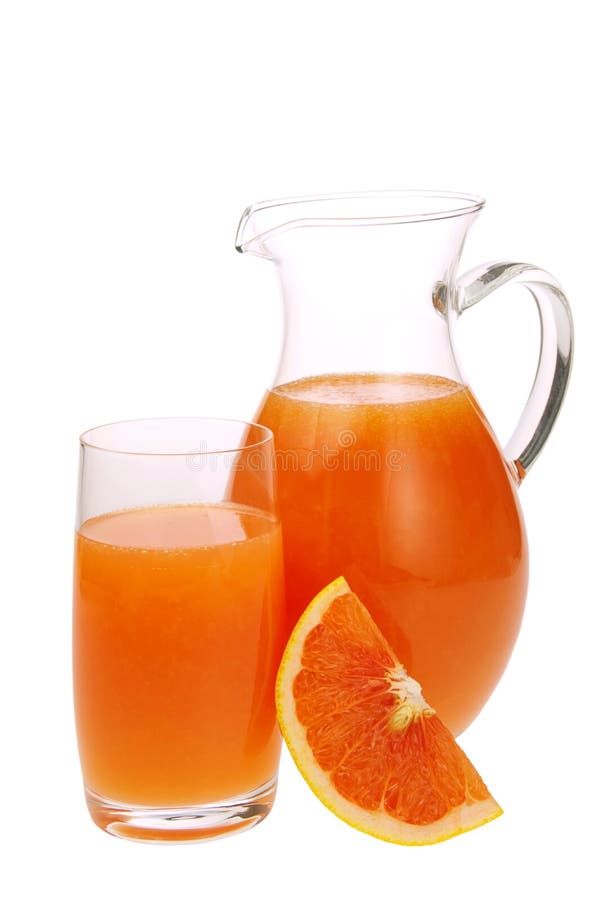 Orange and Grapefruit Juice Stock Image Image of isolated, white