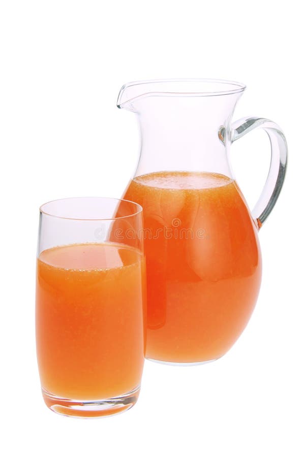 Orange and Grapefruit Juice Stock Image Image of isolated, white