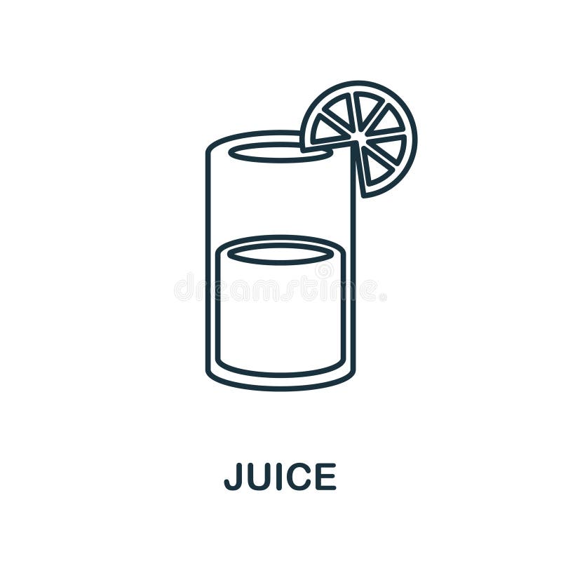 Juice Line Icon. Monochrome Simple Juice Outline Icon for Templates,  Design and Infographics