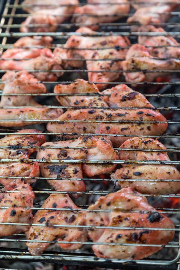 Juice Marinated Chicken Wings in Grilled Stock Photo Image of closeup