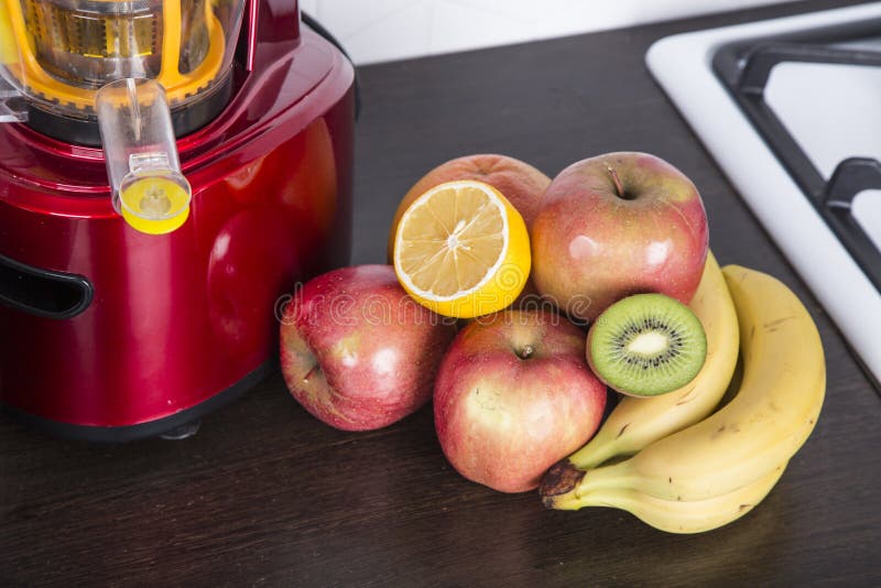 Juicing Fresh Vegetables and Fruit Stock Photo Image of kale