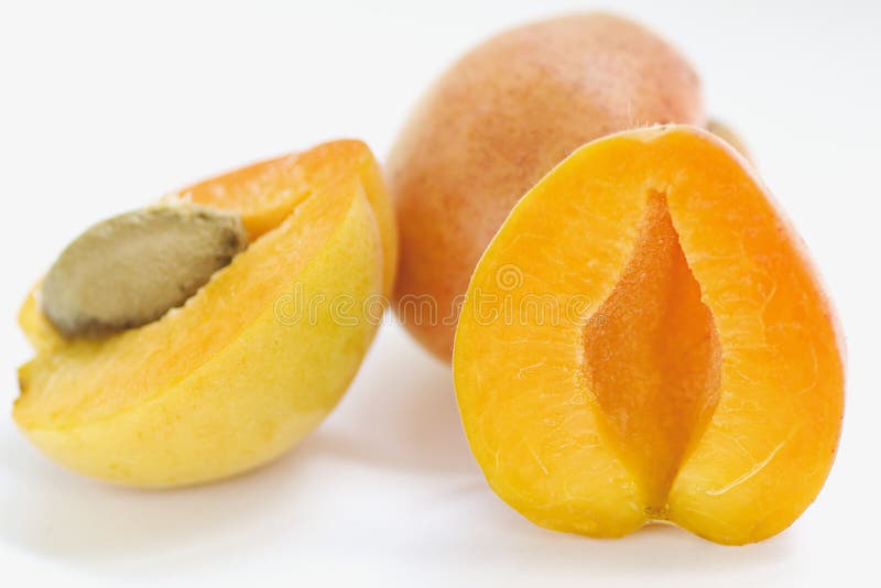 Juicy apricots crop stock photo Juicy apricots crop stock photo