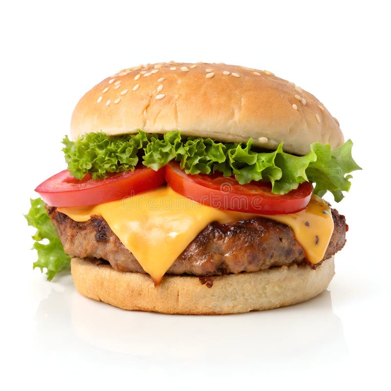 Juicy cheeseburger royaltyfri illustrationer