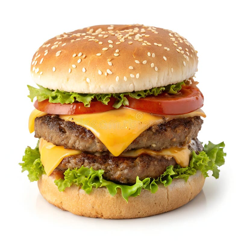 Juicy cheeseburger stock illustrationer