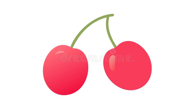 Juicy Cherries Icon Fresh Fruit Sweetness and Healthy Snack Vektor Design Generative AI lizenzfreie abbildung