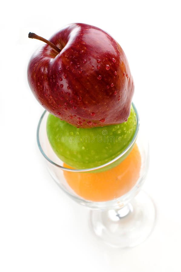 Juicy fruits in wine glass stock photo. Image of snack 21983242