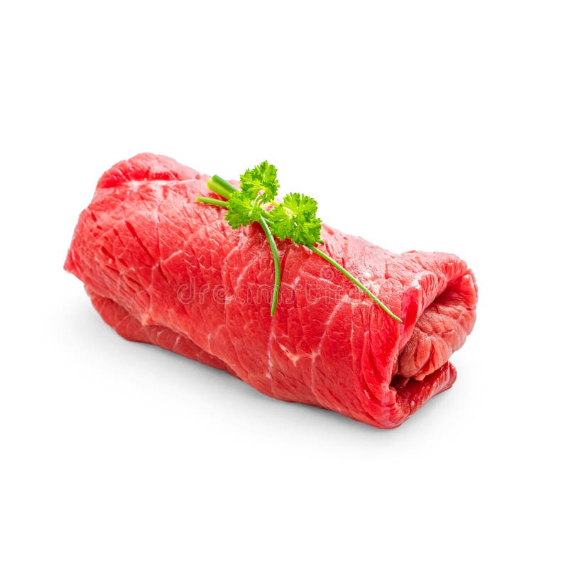 Juicy Raw Beef Rouladen on White Stock Image Image of dining, fresh