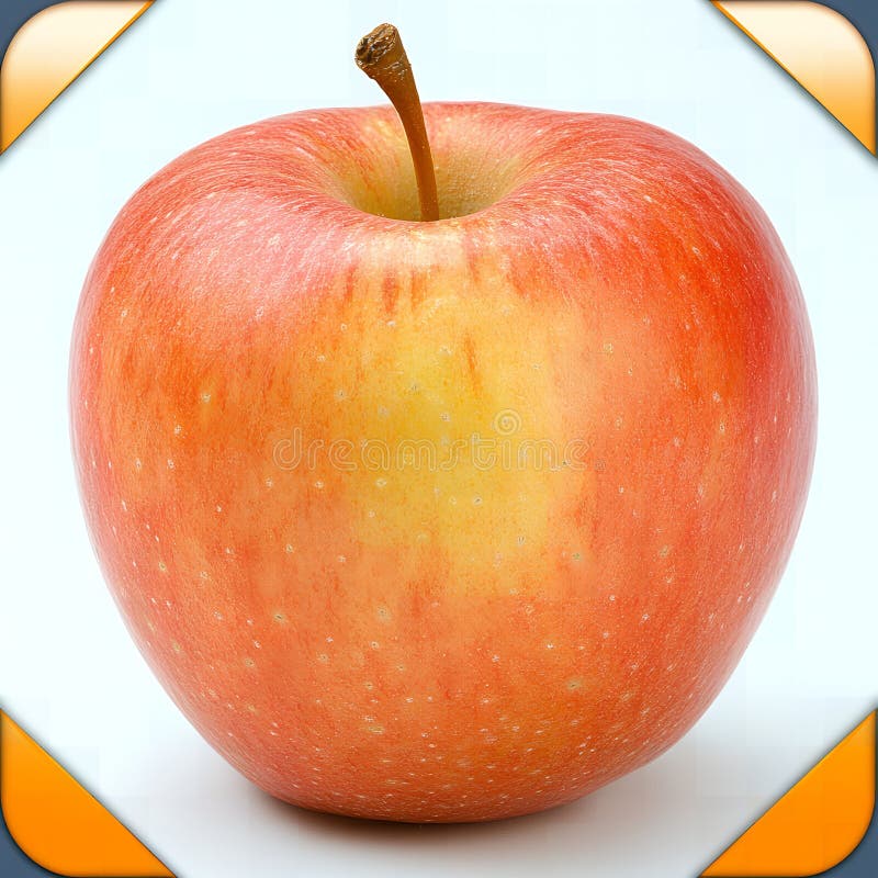 Juicy Red Apple Closeup Fresh Fruit Healthy Eating Concept stock illustration