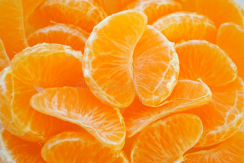 The Juicy segments of the tangerine.