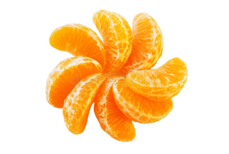 The Juicy segments of the tangerine.