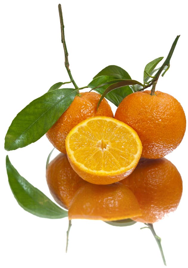 Juicy Tangerines Isolated Stock Image Image Of Sweet Mandarins