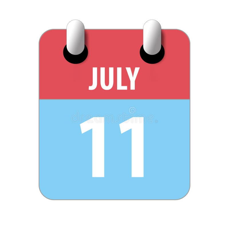 Le 11e. Jour 11 De La Date Rouge De Mois écrite Et Goupillée Sur Un Calendrier Pour Vous Rappeler Un événement Ou Une Possibilité Illustration Stock - Illustration du rouge, cyan: 198247126