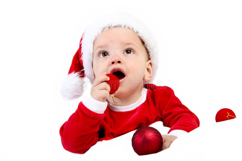 Jul behandla som ett barn gåvan arkivfoton Jul behandla som ett barn gåvan arkivfoton