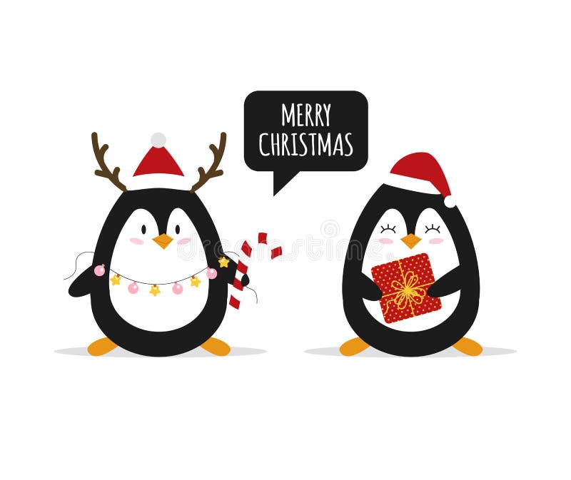 Jul Gulliga pingvin med julgåvor lyckliga djur vektor stock illustrationer Jul Gulliga pingvin med julgåvor lyckliga djur vektor stock illustrationer