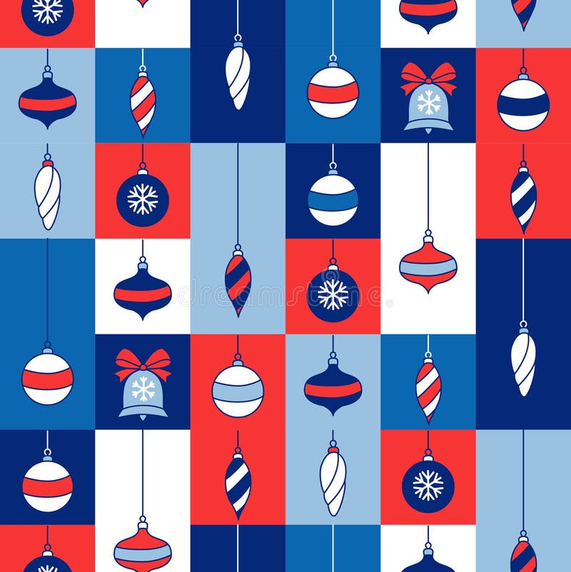 Jul och semesterornamemönster för nya år i nordiskt format. vektor illustrationer