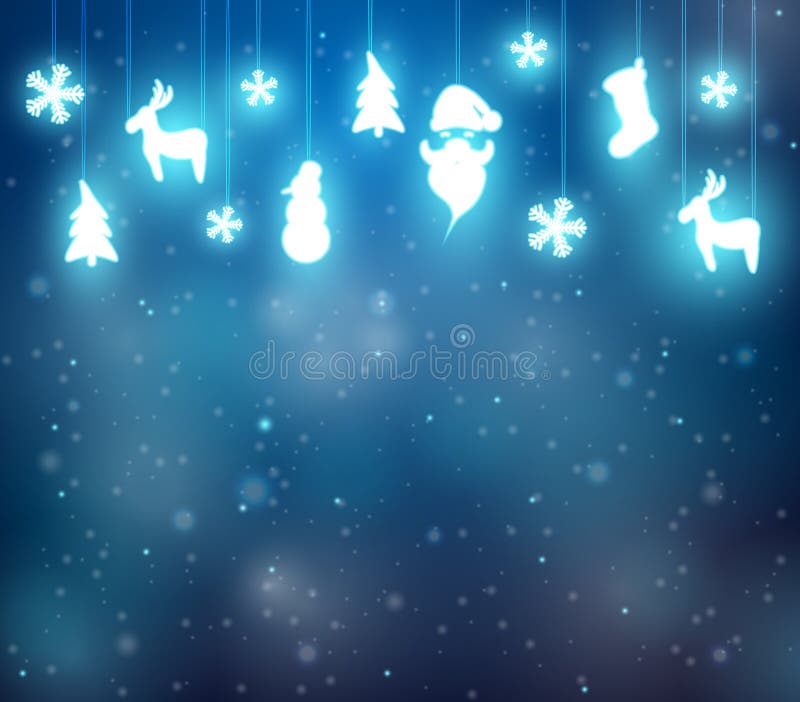 Julbakgrund med renen, jultomten och snöflingor vektor illustrationer Julbakgrund med renen, jultomten och snöflingor vektor illustrationer