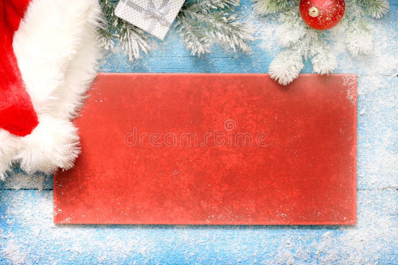 Julbakgrundsgräns med den Santa Claus hatten fotografering för bildbyråer Julbakgrundsgräns med den Santa Claus hatten fotografering för bildbyråer