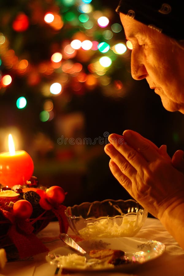 Juldagen - Prayer arkivbild Juldagen - Prayer arkivbild