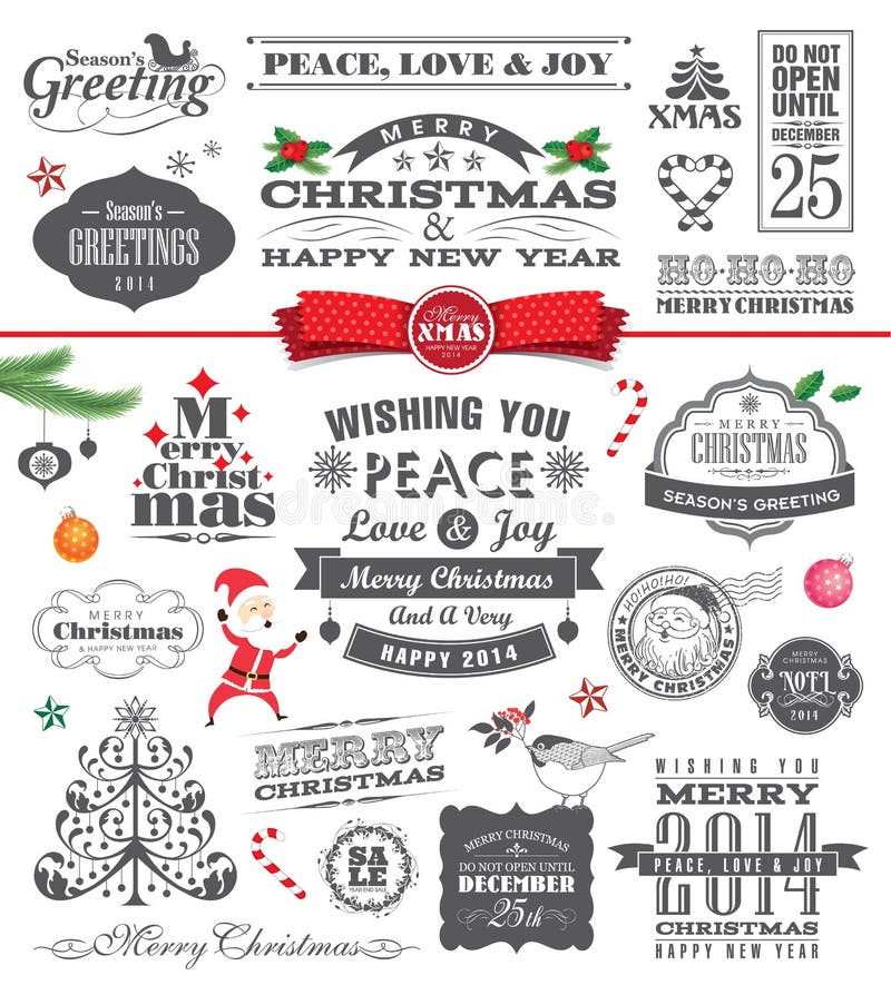 Juldesignbeståndsdelar stock illustrationer