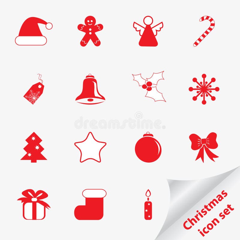 Juldesignsymbolen ställde in ditt stock illustrationer