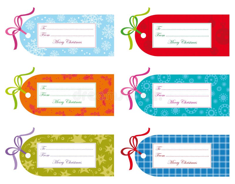 Gift tags with christmas and winter elements. Gift tags with christmas and winter elements